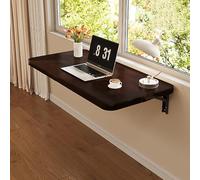 Mesa de ahorro de espacio de escritorio plegable montada en la pared para sala de estar de cocina en casa; Diseño compacto versátil ideal para estudio de trabajo o comida: fácil de instalar. LWX