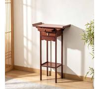 Mesa De Altar Budista De Bambú,Mesa De Oración Y Meditación,Estilo Oriental | Con Cajón Y Estante De Almacenamiento, Para Estatua De Buda, Incienso Y Ofrendas, Hogar Y Templo