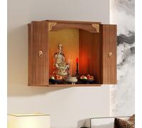Mesa de altar budista, estante de meditación montado en la pared para puja, adoración y adivinación, soporte de exhibición de nicho para prácticas espirituales y decoración del hogar