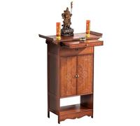 Mesa de Altar Budista para Uso Espiritual Estante de Altar con Bandeja Extraíble Mesa de Meditación con Espacio de Almacenamiento para Hogar, Oficina, Templo(Natural,80x40x120cm)