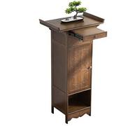 Mesa de Altar Budista para Uso Espiritual Estante de Altar con Bandeja Extraíble Mesa de Meditación con Espacio de Almacenamiento para Hogar, Oficina, Templo(Brown,65x40x120cm)