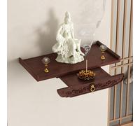 Mesa de altar budista, pequeña mesa de meditación con cajón, pedestal de gabinete chino para oraciones, ceremonia de té y adivinación