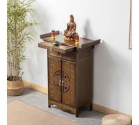 Mesa de altar con almacenamiento, mesa de oración de meditación, gabinete de santuario personal, nicho budista, gabinete para meditación en el hogar y prácticas espirituales