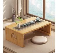 Mesa de Altar con Almacenamiento, Mueble Budista Chino, Mesa de Tatami Plegable portátil Baja for Sala de Estar,decoración del hogar, Fuerte Y Resistente Al Desgaste(Wood,80*40*35cm/31.5*16*14in)
