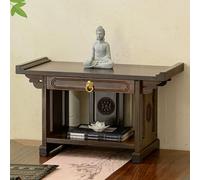 Mesa de altar con cajón, mesa de bambú para el hogar, no necesita montaje, estante de meditación para exhibir tarros, plantas y libros