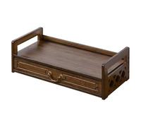 Mesa De Altar Con Cajón, Mesa De Meditación Espiritual, Mesa De Puja Para El Hogar, Ideal Para Meditación, Oraciones, Adivinación Y Brujería. Muebles De Bambú Para Exhibir Frascos(1st floor,42cm)