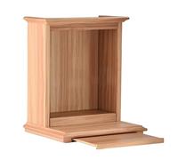 Mesa de altar con soporte para estatua de Buda de pared, mesa de meditación con nichos de Buda personales chinos de pared, mesa de altar con estatua de Buda de pared (madera, 44 x 35 x 45 cm/17,3 x 1