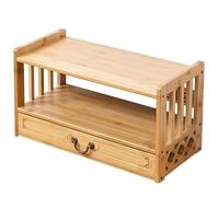 Mesa de altar de 3 niveles con cajón, mesa de altar personal, nicho de Buda, gabinete chino, mesa de altar espiritual de bambú con cajón de almacenamiento, gabinete de altar, mesa de altar, gabinete c