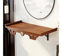 Mesa de altar de bambú montada en la pared con cajón, estante flotante que ahorra espacio para meditación en casa y prácticas espirituales