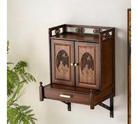 Mesa de altar de bambú montada en la pared para meditación en casa, estante flotante para rituales espirituales y santuarios, diseño que ahorra espacio