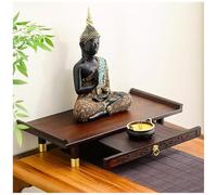 Mesa de altar de bambú para meditación, Guanyin y Guan Gong, mesa de incienso para prácticas espirituales
