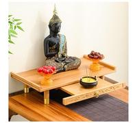 Mesa de altar de bambú para meditación, incienso y exhibición de estatuas de Buda, soporte de ofrenda de riqueza Guanyin