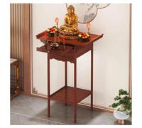 Mesa de altar de Buda, armario de nicho personal con cajón para ofrendas, incienso para el hogar y mesa de tributo