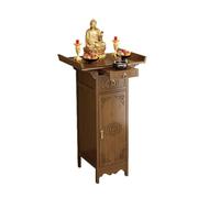 Mesa de altar de meditación, armario de madera maciza con cajón, nicho de Buda para sala de estar, estilo budista chino, perfecto para decoración del hogar y práctica de atención plena