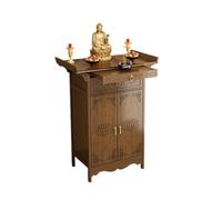 Mesa de altar de meditación, armario de madera maciza con cajón, nicho de Buda para sala de estar, estilo budista chino, perfecto para decoración del hogar y práctica de atención plena