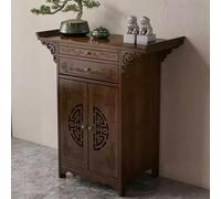 Mesa de altar de meditación, armario de madera maciza para santuario del hogar, altares de Buda con cajón y almacenamiento, perfecto para sala ancestral, 47.2 x 12.2 x 31.5 pulgadas