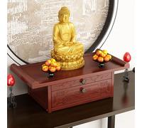 Mesa de Altar de meditación con Armario de Almacenamiento, altares de oración budistas para Espacios pequeños, Armario de Almacenamiento Personal (40 x 30 x 19 cm/15,7 x 11,8 x 7,5 Pulgadas)