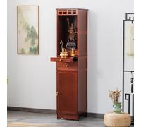 Mesa de altar de meditación con cajón, mesa Puja de 2 niveles para oraciones y culto, ideal para salas de estar, santuarios y templos