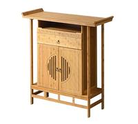 Mesa de altar de meditación con cajones de almacenamiento, armario Puja para santuarios del hogar, templos y decoración de sala de estar