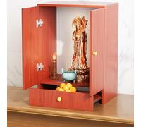 Mesa de altar de meditación con doble puerta, pedestal de exhibición para el hogar para ofrendas y decoración