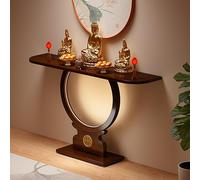 Mesa de altar de meditación de bambú, santuario de oración compacto para el hogar, incienso, tributo a Puja, armario de nicho budista que ahorra espacio