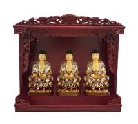 Mesa de altar de meditación de madera maciza para santuario de Buda, exhibición de estatua de Fengshui, templo montado en la pared, mesa de ofrenda budista nich, santuario ancestral