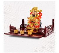 Mesa de altar de meditación de madera, soporte de exhibición de estatua de Buda espiritual para el santuario del hogar, estante con base elegante