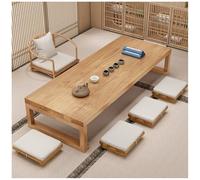 Mesa de altar de meditación, mesa baja japonesa, mesa de comedor grande de madera para espacios zen, 120 cm, perfecta para sala de estar y comedor