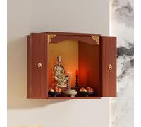 Mesa de altar de meditación, nicho de altar budista montado en la pared, soporte de santuario personal para oración y meditación