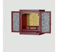 Mesa De Altar De Meditación, Santuario De Buda Con Nicho, Soporte De Estatua De Buda Con Iluminación LED,Ideal For Práctica De Meditación Y Cultivo Espiritual(Rosewood Finish,S)