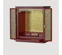 Mesa De Altar De Meditación, Santuario De Buda Con Nicho, Soporte De Estatua De Buda Con Iluminación LED,Ideal For Práctica De Meditación Y Cultivo Espiritual(Rosewood Finish,M)