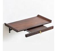 Mesa de Altar de Pared para Buda con Cajones Ocultos Repisa de Exhibición Montada en Pared Mesa de Altar de Pared para Salas de Estar Dormitorios Templos y Salones Ancestrales(Brown,80 * 25cm)