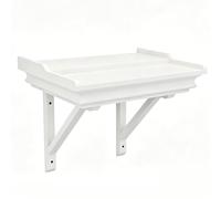 Mesa de Altar de Pared para Buda Madera Maciza Diseño de Dos Niveles Soporte para Estatua de Buda Ideal para Decoración Religiosa y Exhibición de Objetos Sagrados(White,50cm)