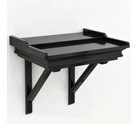 Mesa de Altar de Pared para Buda Madera Maciza Diseño de Dos Niveles Soporte para Estatua de Buda Ideal para Decoración Religiosa y Exhibición de Objetos Sagrados(Black,50cm)