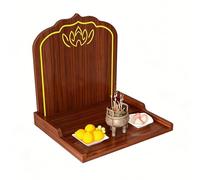 Mesa de Altar de Pared para Buda Superficie Amplia y Espaciosa Soporte para Estatua de Buda Repisa de Exhibición Montada en Pared Ideal para La Decoración de La Sala de Estar(Brown,50 * 42 * 52cm)
