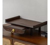 Mesa de altar espiritual para meditación, pequeño gabinete de Buda con bandeja oculta, decoración del hogar, soporte de templo de escritorio (marrón, 23 x 9 x 5 pulgadas), perfecto para prácticas de