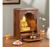 Mesa de Altar, Mini Santuario Budista, Mesa de Incienso para el Santuario de Guanyin, Soporte de Oración Budista para Santuarios, Decoración de Habitación