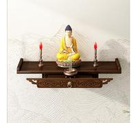 Mesa de altar montada en la pared para estatuas de Buda, estante de santuario personal, gabinete del Dios de la Riqueza, soporte de exhibición Guanyin, perfecto para fotos y recuerdos, decoración del