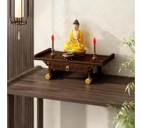 Mesa de altar montada en la pared para estatuas de Buda, estante de santuario personal, gabinete del Dios de la Riqueza, soporte de exhibición Guanyin, perfecto para fotos y recuerdos, decoración del