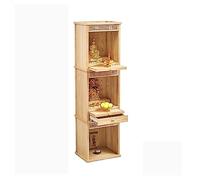 Mesa de Altar para Meditación Gabinete de Dios de Madera Maciza de Estilo Chino for la Adoración de Buda, Gabinete de Pie de Tres Capas de Olmo de Cera Blanca, Plataforma de Dios, Guanyin, Gabinete de
