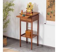 Mesa De Altar Para Templos,Soporte Personal Para Altar Con Almacenamiento Y Cajón,Mesa De Ofrendas Con Pedestal De Estilo Chino,para Prácticas Espirituales Y Decoración(48x48x117cm/18.9x18.9x46.06in)