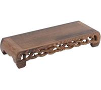 Mesa de altar pequeña para meditación y espacio en el santuario, soporte de madera tallada a mano para prácticas espirituales y oraciones