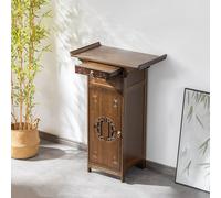 Mesa de altar religiosa con almacenamiento, estante para decoración del hogar y templos, adecuada para espacios de culto