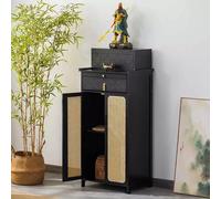 Mesa de altar retráctil con almacenamiento cerrado para meditación y oración en santuarios y templos