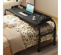 Mesa de altura y longitud ajustables sobre la cama con ruedas, estación de trabajo multifuncional para dormitorio, sala de estar, hospital, escritorio de regazo y desayuno