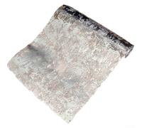 Mesa de aluminio de malla de poliéster para corredor con detalles dorados y plateados, diseñada para su uso en bodas, celebraciones de cumpleaños y otras decoraciones de fiesta (plata)