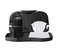 Mesa de asiento de coche - Escritorio de viaje ajustable plegable con compartimento de taza, bandeja automotriz portátil multifuncional | Organización de trabajo del torno compacto, organizador d