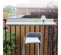 Mesa de balcón ajustable para exteriores, plegable, para montar en la pared, para todo tipo de clima, de aleación de aluminio, escritorio lateral compacto para oficina en casa y espacios pequeños