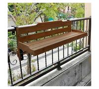 Mesa de balcón ajustable plegable para ahorrar espacio, perfecta para patio, jardín y terraza, color marrón (24 x 90 cm), ideal para espacios pequeños