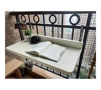 Mesa de balcón colgante ajustable plegable para montar en la pared, mesa de bistró de 5 posiciones de altura ajustable, mesa plegable compacta para exteriores, para patio, jardín, barandilla